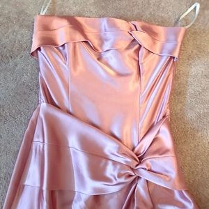Pink strapless dress
